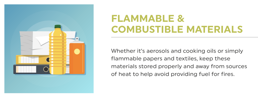 Flammable & Combustible Materials illustration