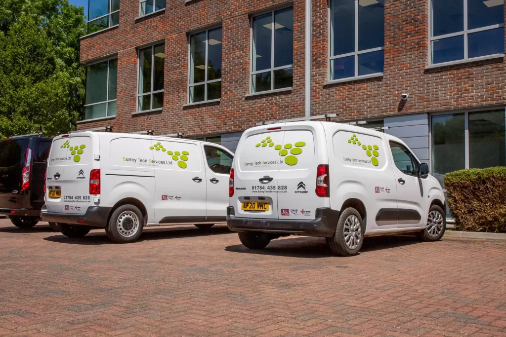 surrey tech's fleet of vans | Surrey Tech Services Ltd.